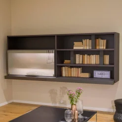 Wandelement 505 Eiche Grau Lack Anthrazit Ecoskin Grau