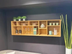 Wand-Gestaltungselement Hängeregal Eiche Massiv Natur Geölt