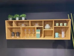 Wand-Gestaltungselement Hängeregal Eiche Massiv Natur Geölt