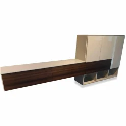 Wandhängeschrank 505 Holz Kieselgrau Eukalyptus