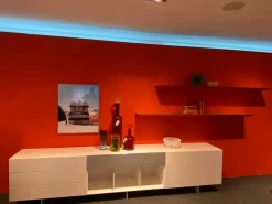 Wandkombination Alea Solo Lack Weiß Matt Und Blutorange