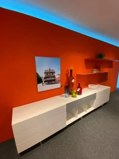 Wandkombination Alea Solo Lack Weiß Matt Und Blutorange