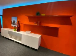 Wandkombination Alea Solo Lack Weiß Matt Und Blutorange