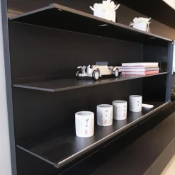 Wandkomposition Abacus Living Nero Opaco 102 Mit Beleuchtung