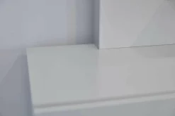 WK 409 Artena Hochglanz Schwarz Hartweiß mit Beleuchtung