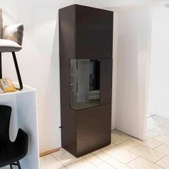 Wohnelement Contur-Unit Glattlack Mocca Mit Beleuchtung