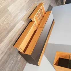 Wohnkombination Cubus Pure Eiche Naturöl Deckblatt Glas