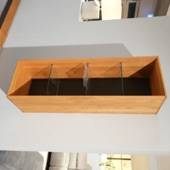 Wohnkombination Cubus Pure Eiche Naturöl Deckblatt Glas