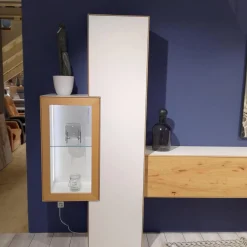 Wohnkombination Dimaro Lack Weiß Asteiche