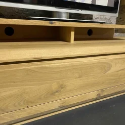 Wohnkombination Inavac Asteiche Bianco Mit Beleuchtung