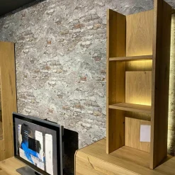 Wohnkombination Inavac Asteiche Bianco Mit Beleuchtung