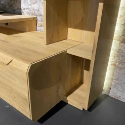 Wohnkombination Inavac Asteiche Bianco Mit Beleuchtung