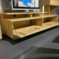 Wohnkombination Inavac Asteiche Bianco Mit Beleuchtung