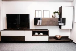 Wohnkombination Katana Wileiche Schwarz Geölt Mattlack