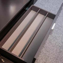 Wohnkombination Lavita Lack Graphit Nussbaum