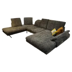 Wohnlandschaft Bailey Stoff Renegade 168 Plumb Grau Metallfüße Schwarz