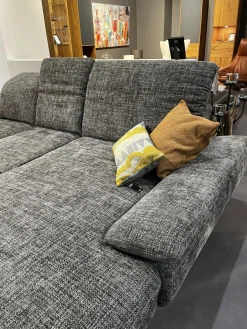 Wohnlandschaft Bailey Stoff Renegade 168 Plumb Grau Metallfüße Schwarz