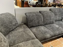 Wohnlandschaft Bailey Stoff Renegade 168 Plumb Grau Metallfüße Schwarz