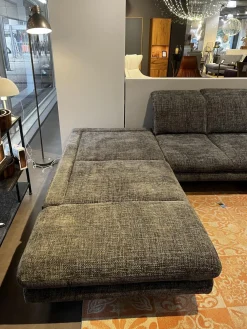 Wohnlandschaft Bailey Stoff Renegade 168 Plumb Grau Metallfüße Schwarz