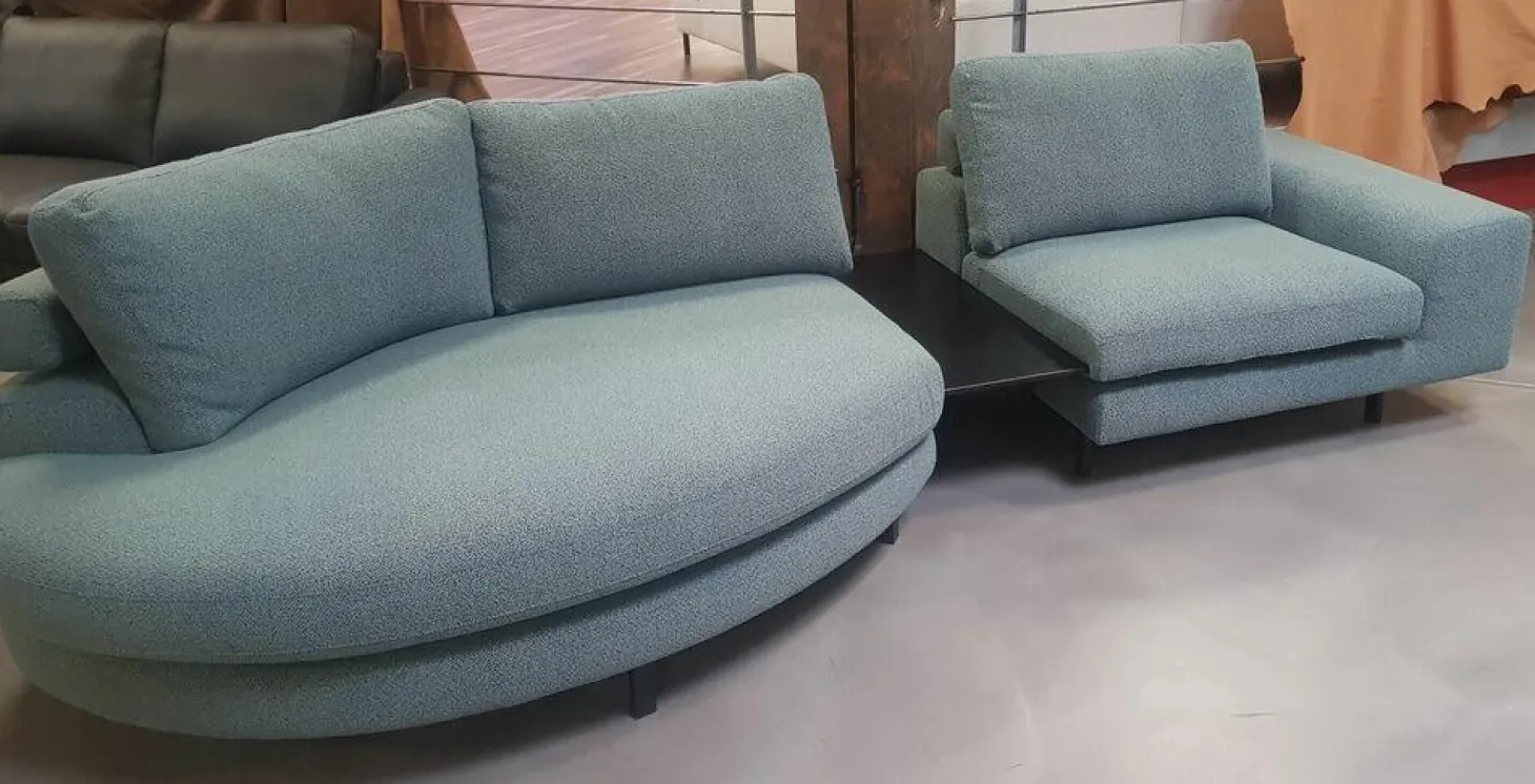 Wohnlandschaft Belladonna Stoff Dream 122 Cloud MF1 Metall Schwarz