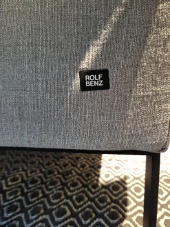 Wohnlandschaft Cara Stoff 14.162 Steingrau Fuß Kufe Stahl Schwarz