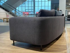 Wohnlandschaft Kumo 555 Stoff 22 505 Schwarzblau Grau Gussfuß Matt Verkehrsschwarz Schwarz