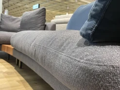 Wohnlandschaft Kumo 555 Stoff 22 505 Schwarzblau Grau Gussfuß Matt Verkehrsschwarz Schwarz