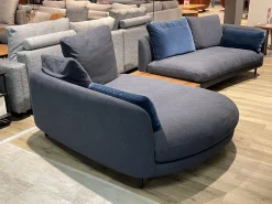 Wohnlandschaft Kumo 555 Stoff 22 505 Schwarzblau Grau Gussfuß Matt Verkehrsschwarz Schwarz