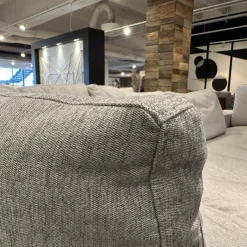 Wohnlandschaft Now Soft In Stoff Sable 01 Grau Gestell Metallkufe Chrom