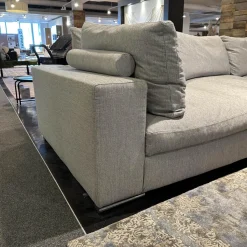 Wohnlandschaft Now Soft In Stoff Sable 01 Grau Gestell Metallkufe Chrom