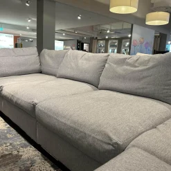 Wohnlandschaft Now Soft In Stoff Sable 01 Grau Gestell Metallkufe Chrom