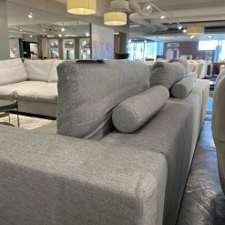 Wohnlandschaft Now Soft In Stoff Sable 01 Grau Gestell Metallkufe Chrom