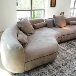 Wohnlandschaft Piaf Und Konsole Calix Leder Kashmir Boue Cat.A Konsole Massives Lindenholz