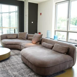 Wohnlandschaft Piaf Und Konsole Calix Leder Kashmir Boue Cat.A Konsole Massives Lindenholz