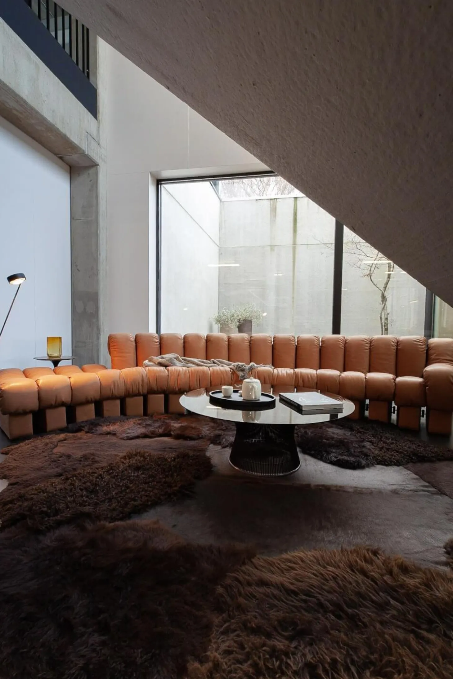 Wohnlandschaft Sofa DS 600 Snake Nappaleder Naturale Cuoio Braun Aus Einzelnen Addierbaren Elementen