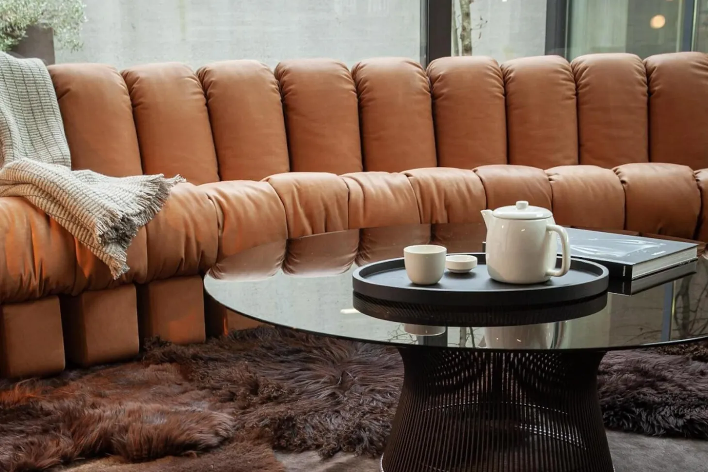 Wohnlandschaft Sofa DS 600 Snake Nappaleder Naturale Cuoio Braun Aus Einzelnen Addierbaren Elementen