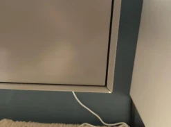 Wohnwand 419 Intono Glattlack Steingrau Rahmenfüße Schwarz