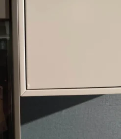 Wohnwand 419 Intono Glattlack Steingrau Rahmenfüße Schwarz