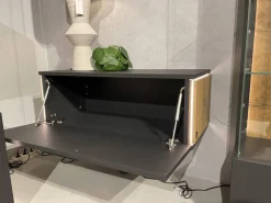 Wohnwand 2023 Lack Carbongrau Akzente Hirnholz Salzkammerguteiche Inklusive Beleuchtung Mit Fernsteuerung