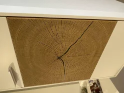 Wohnwand 2102 Mattlack Kristallweiß Absetzung Asteiche Hell Furniert Inklusive Beleuchtung Mit Fernbedienung