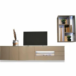 Wohnwand 420 Viva Glattlack Sienna