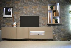 Wohnwand 420 Viva Glattlack Sienna