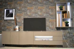 Wohnwand 420 Viva Glattlack Sienna