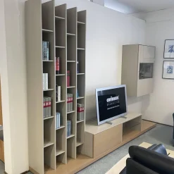 Wohnwand Allio Holz Lack Oliv Eiche Satin