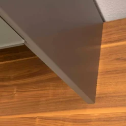 Wohnwand Amineo Nussbaum Lack Terra Glas Sanitiert Klappe Lade