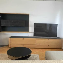 Wohnwand Aura Lowboard Hängelement mit LED Beleuchtung