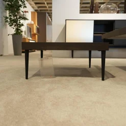 Wohnwand Bera Eiche Satin Terra Schwarz Gold Inklusive Sideboard Und Couchtisch