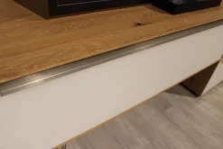 Wohnwand Carson Asteiche Massiv Bianco Geölt