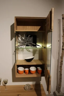 Wohnwand Carson Asteiche Massiv Bianco Geölt