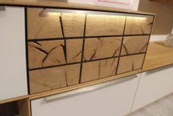 Wohnwand Carson Asteiche Massiv Bianco Geölt